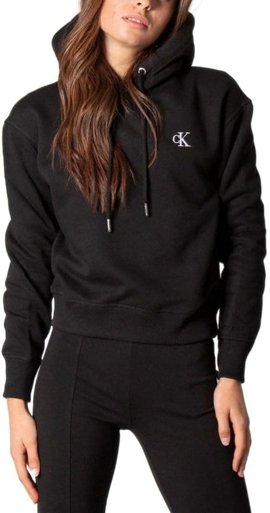 سویشرت کلاهدار زنانه Calvin Klein Jeans با گلدوزی CK سویشرت کلاهدار زنانه Calvin Klein Jeans با گلدوزی CK