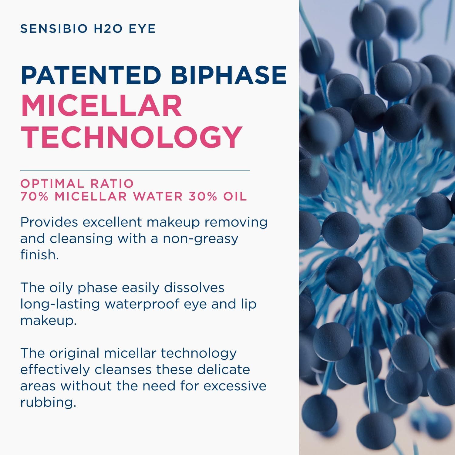 پاککننده میسلار دوفازی Bioderma Sensibio H2O Eye چشم، لب، مژه Provitamin B5 125 ml پاککننده میسلار دوفازی Bioderma Sensibio H2O Eye چشم، لب، مژه Provitamin B5 125 ml