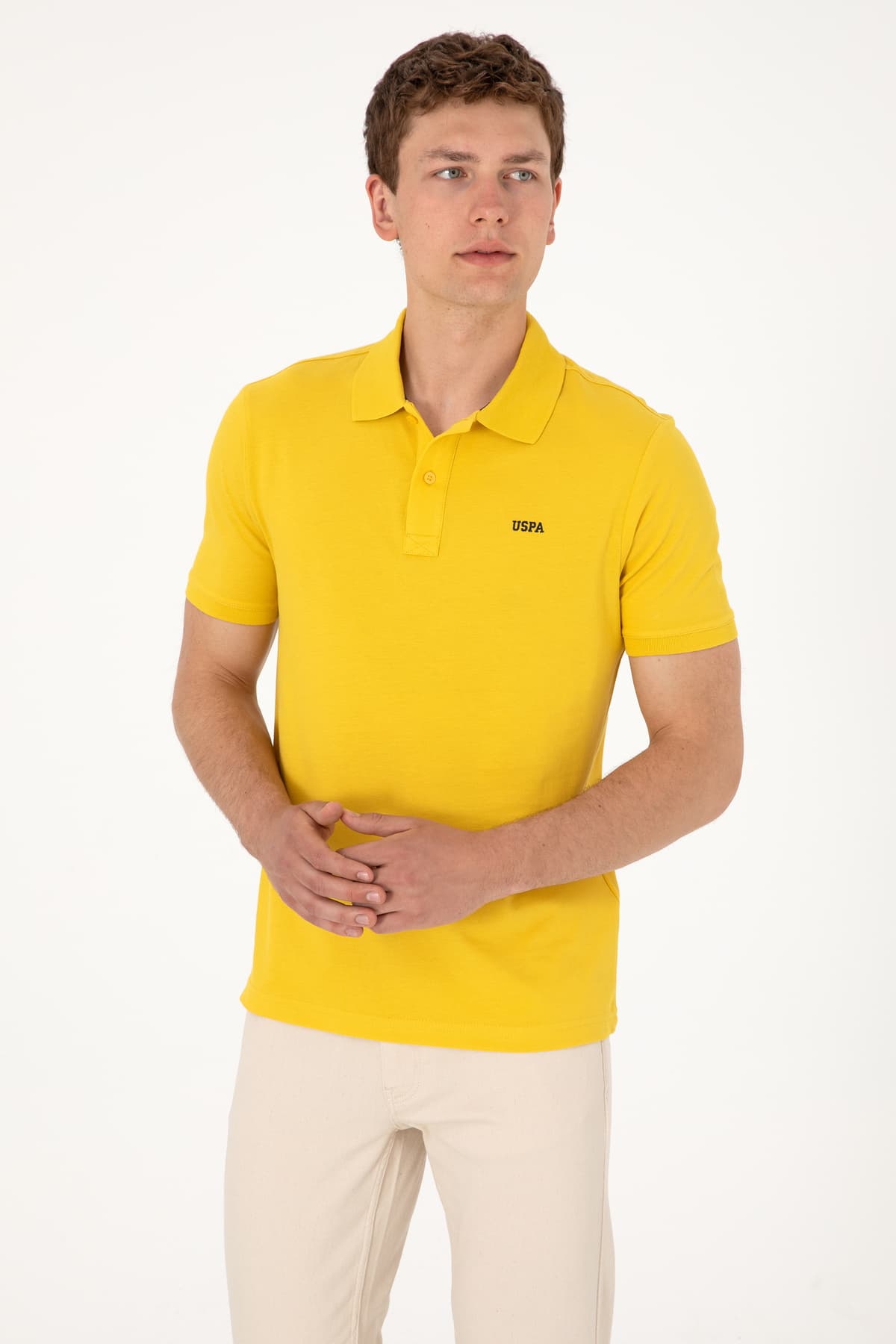 تیشرت مردانه U.S. Polo Assn. فیت معمولی یقه پولو زرد ساده مدل 50306007-VR094 تیشرت مردانه U.S. Polo Assn. فیت معمولی یقه پولو زرد ساده مدل 50306007-VR094