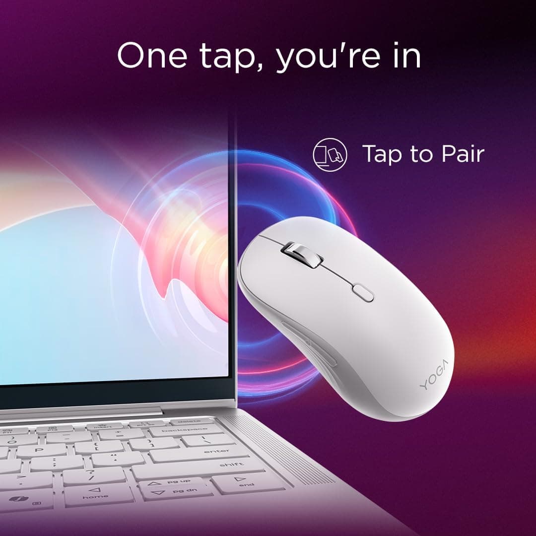 ماوس بیصدای بلوتوثی Lenovo مدل Yoga به رنگ صدفی ماوس بیصدای بلوتوثی Lenovo مدل Yoga به رنگ صدفی