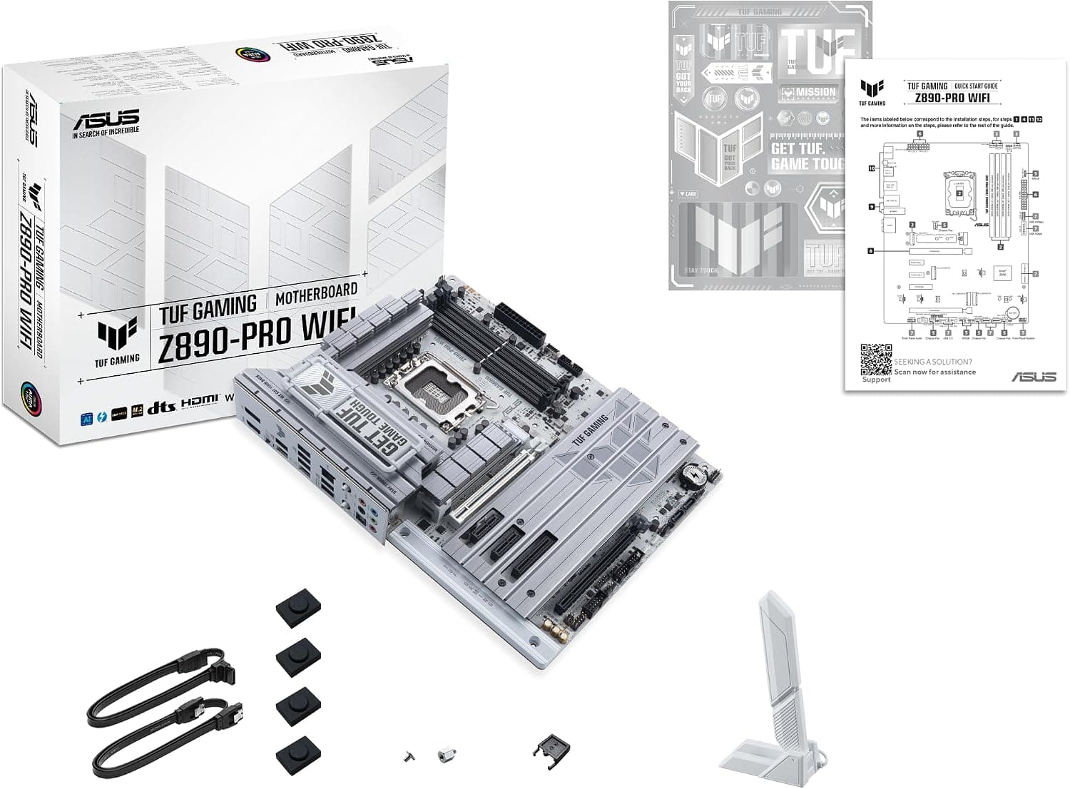 مادربرد ASUS TUF Gaming مدل Z890-PRO WiFi سوکت LGA 1851 سفید مادربرد ASUS TUF Gaming مدل Z890-PRO WiFi سوکت LGA 1851 سفید
