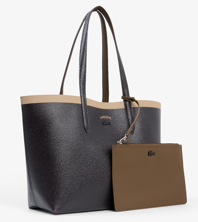 کیف دوشی زنانه Lacoste دوطرفه قهوهای مدل Anna کیف دوشی زنانه Lacoste دوطرفه قهوهای مدل Anna
