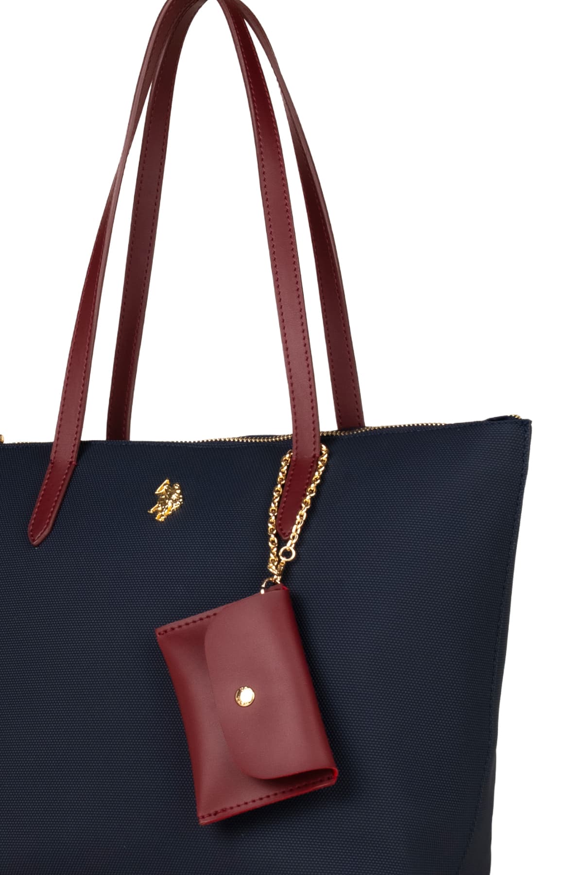 کیف دوشی زنانه U.S. Polo Assn. سرمهای و زرشکی مدل Us26303 کیف دوشی زنانه U.S. Polo Assn. سرمهای و زرشکی مدل Us26303