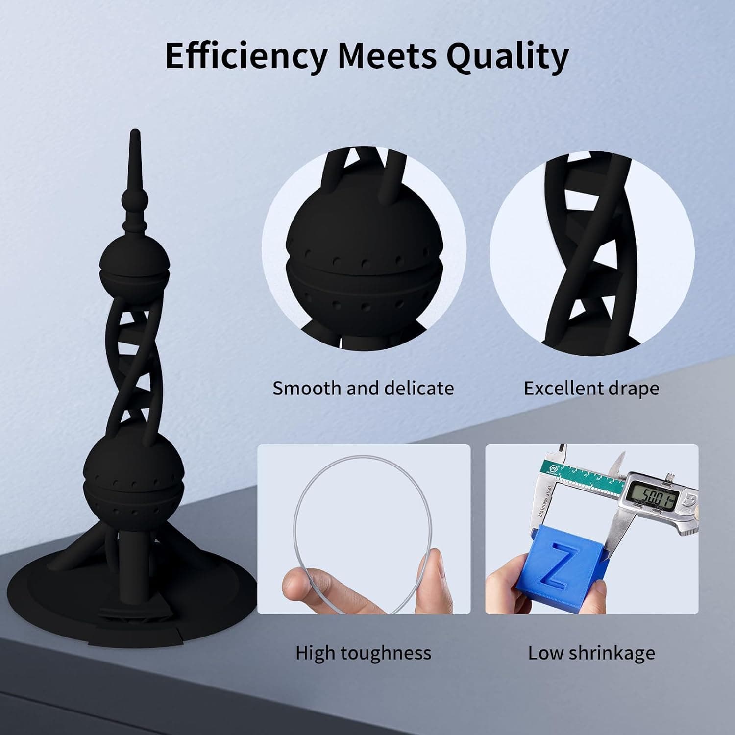 فیلامنت پرینتر سه بعدی پرسرعت ANYCUBIC Rapid PLA قطر 1.75mm وزن 1KG مشکی فیلامنت پرینتر سه بعدی پرسرعت ANYCUBIC Rapid PLA قطر 1.75mm وزن 1KG مشکی