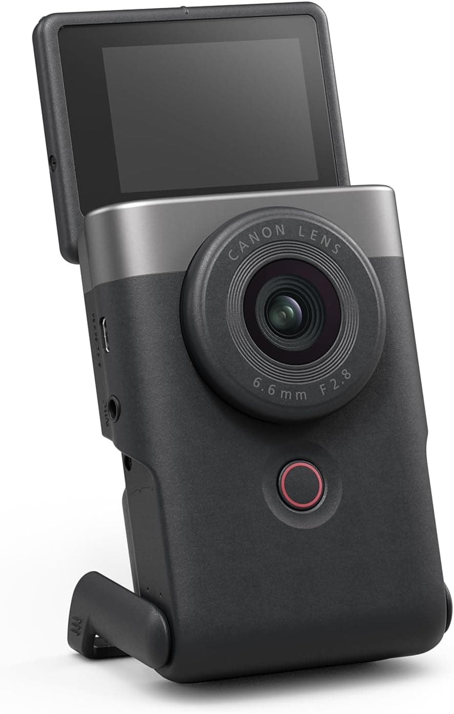 دوربین فیلمبرداری Canon کیت ولاگینگ 4K نقرهای مدل PowerShot V10 دوربین فیلمبرداری Canon کیت ولاگینگ 4K نقرهای مدل PowerShot V10