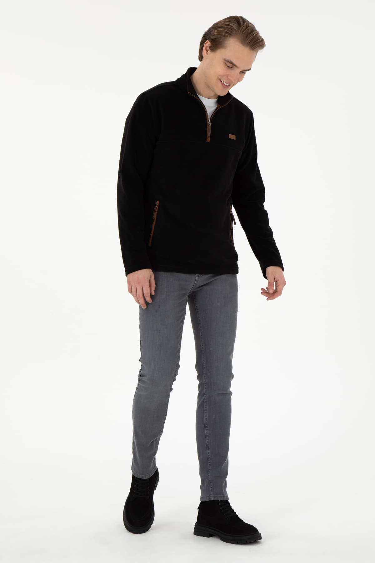 سوئیشرت مردانه U.S. Polo Assn. سیاه مدل 50290609-VR046 سوئیشرت مردانه U.S. Polo Assn. سیاه مدل 50290609-VR046
