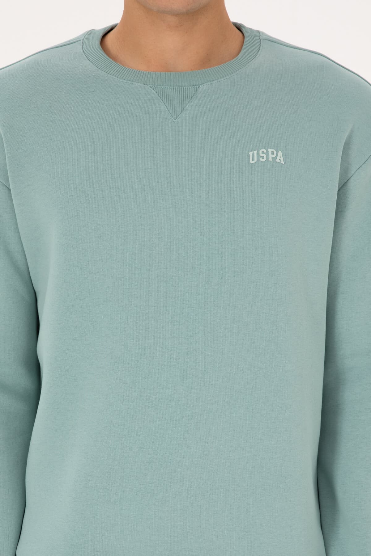 سوئیشرت مردانه U.S. Polo Assn. فیت راحت یقه گرد شاردونه نعنایی بیسیک مدل 50313757-VR090 سوئیشرت مردانه U.S. Polo Assn. فیت راحت یقه گرد شاردونه نعنایی بیسیک مدل 50313757-VR090