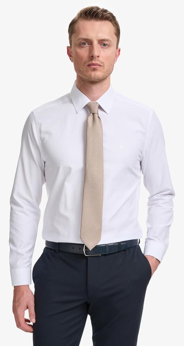 پیراهن مردانه Pierre Cardin سفید بیسیک مدل 50325337-VR013 پیراهن مردانه Pierre Cardin سفید بیسیک مدل 50325337-VR013