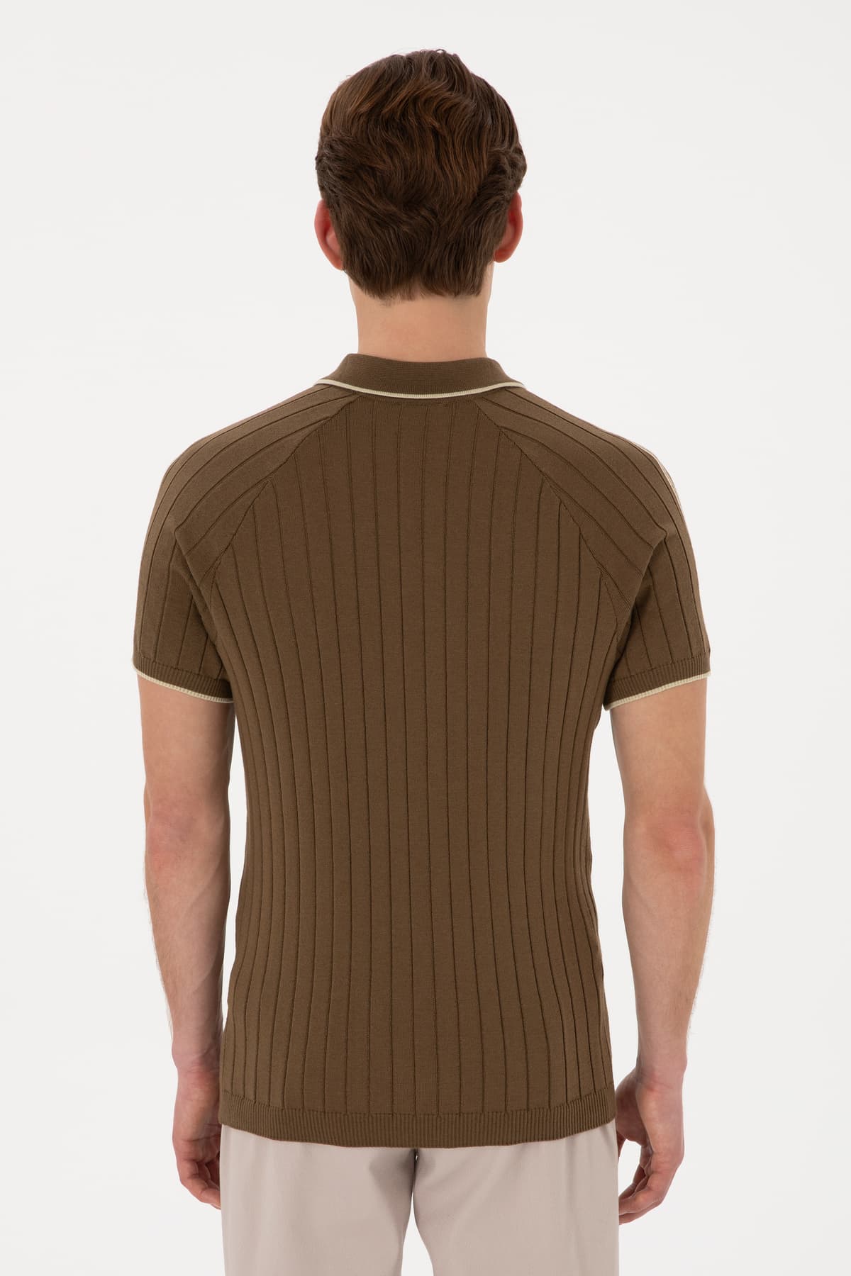 تیشرت مردانه U.S. Polo Assn. یقه گرد فیت اسلیم خاکی مدل 50306481-VR027 تیشرت مردانه U.S. Polo Assn. یقه گرد فیت اسلیم خاکی مدل 50306481-VR027