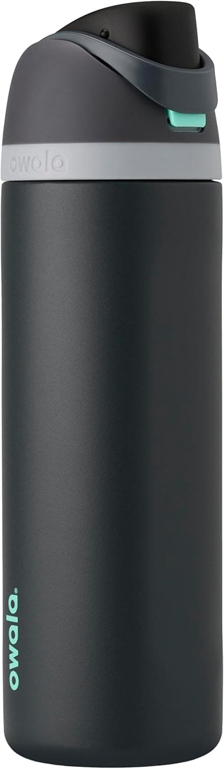 بطری آب مناسب ورزش و سفر Owala FreeSip استیل ضدزنگ عایقدار نیدار بدون BPA، 24oz، رنگ مهآلود بطری آب مناسب ورزش و سفر Owala FreeSip استیل ضدزنگ عایقدار نیدار بدون BPA، 24oz، رنگ مهآلود