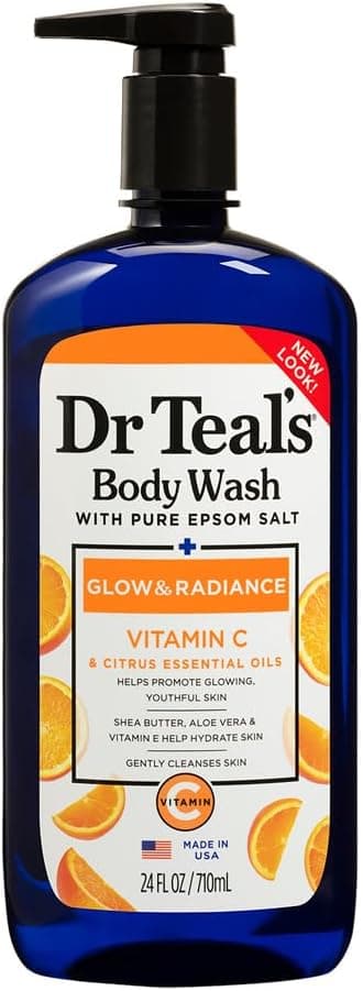 شوینده بدن Dr Teal's حاوی نمک اپسوم، ویتامین C و روغنهای مرکبات 710 ml شوینده بدن Dr Teal's حاوی نمک اپسوم، ویتامین C و روغنهای مرکبات 710 ml