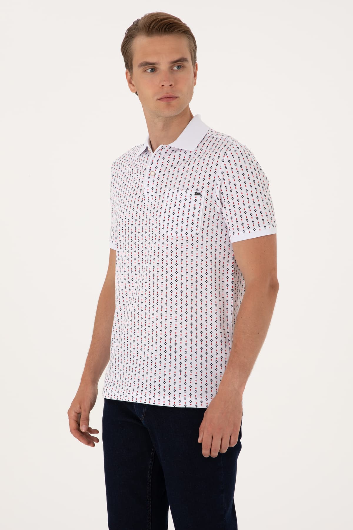 تیشرت مردانه U.S. Polo Assn. فیت معمولی سفید یقه پولو مدل 50299637-VR013 تیشرت مردانه U.S. Polo Assn. فیت معمولی سفید یقه پولو مدل 50299637-VR013