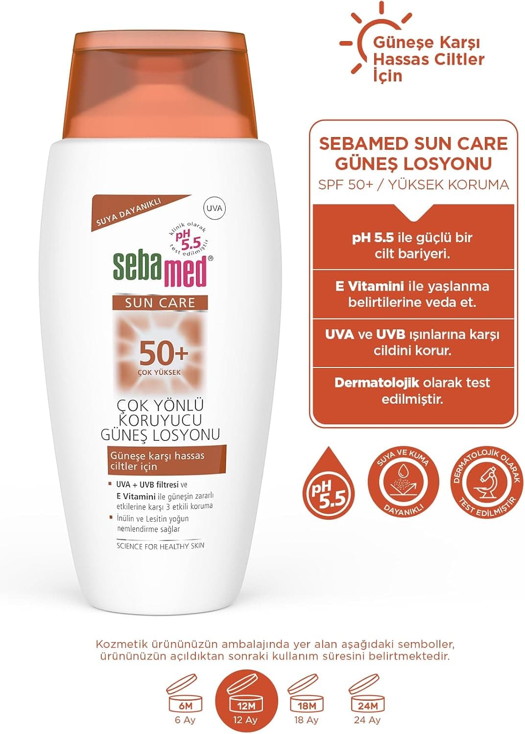 لوسیون ضدآفتاب Sebamed با محافظت سهگانه، فیلتر UVA/UVB و ویتامین E SPF 50+ 150 ml لوسیون ضدآفتاب Sebamed با محافظت سهگانه، فیلتر UVA/UVB و ویتامین E SPF 50+ 150 ml