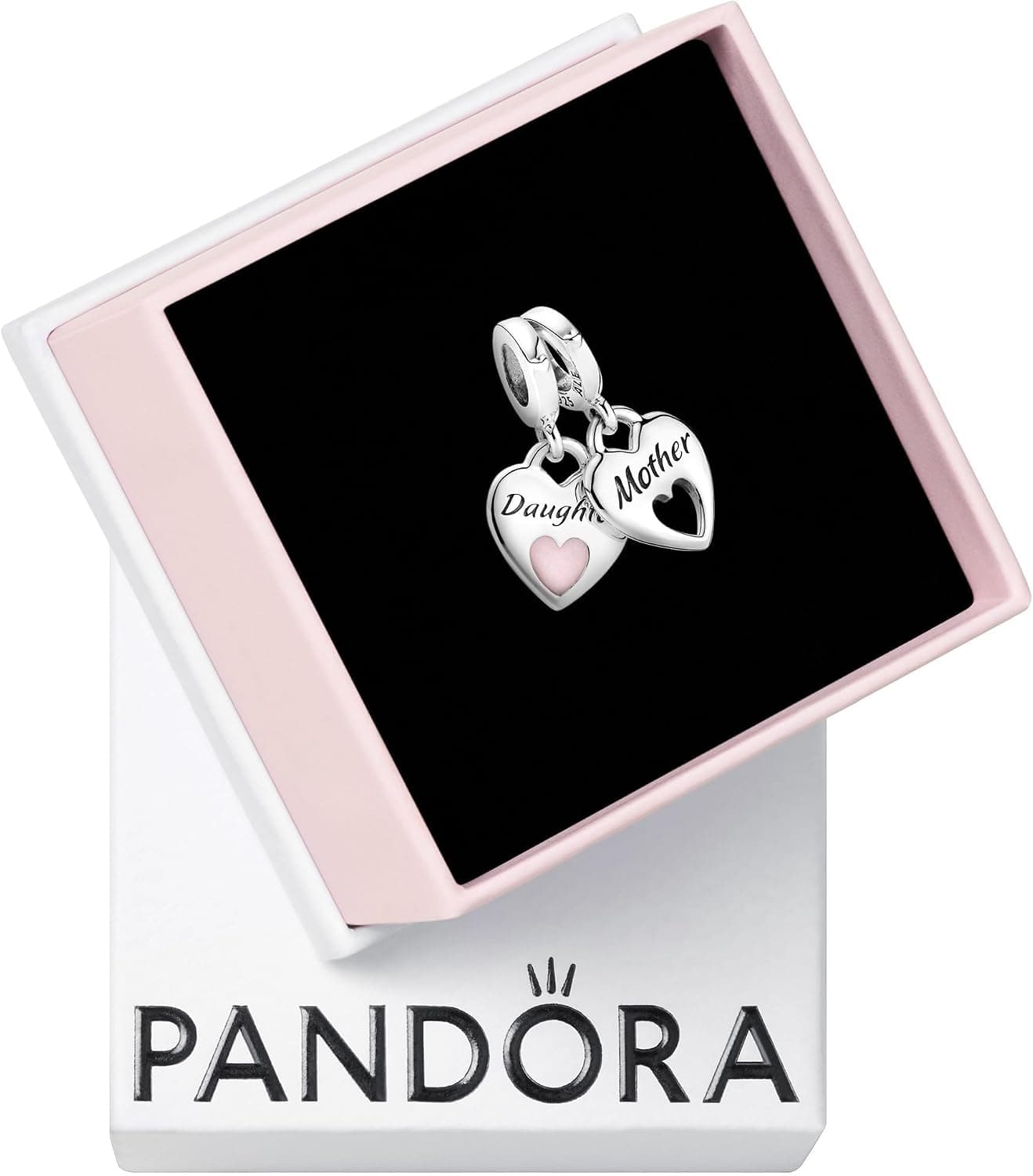 آویز زنانه PANDORA Moments نقره استرلینگ طرح دو قلب مادر و دختر آویز زنانه PANDORA Moments نقره استرلینگ طرح دو قلب مادر و دختر