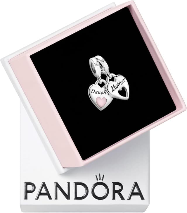 آویز زنانه PANDORA Moments نقره استرلینگ طرح دو قلب مادر و دختر آویز زنانه PANDORA Moments نقره استرلینگ طرح دو قلب مادر و دختر