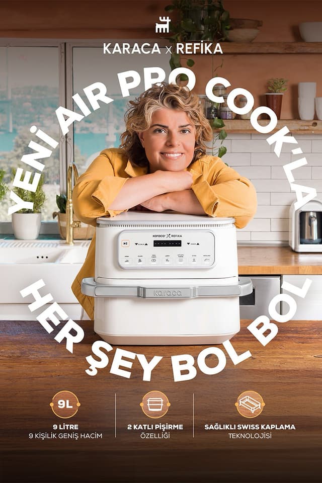 سرخکن بدون روغن Karaca Air Pro Cook x Refika با ظرفیت 9L سرخکن بدون روغن Karaca Air Pro Cook x Refika با ظرفیت 9L