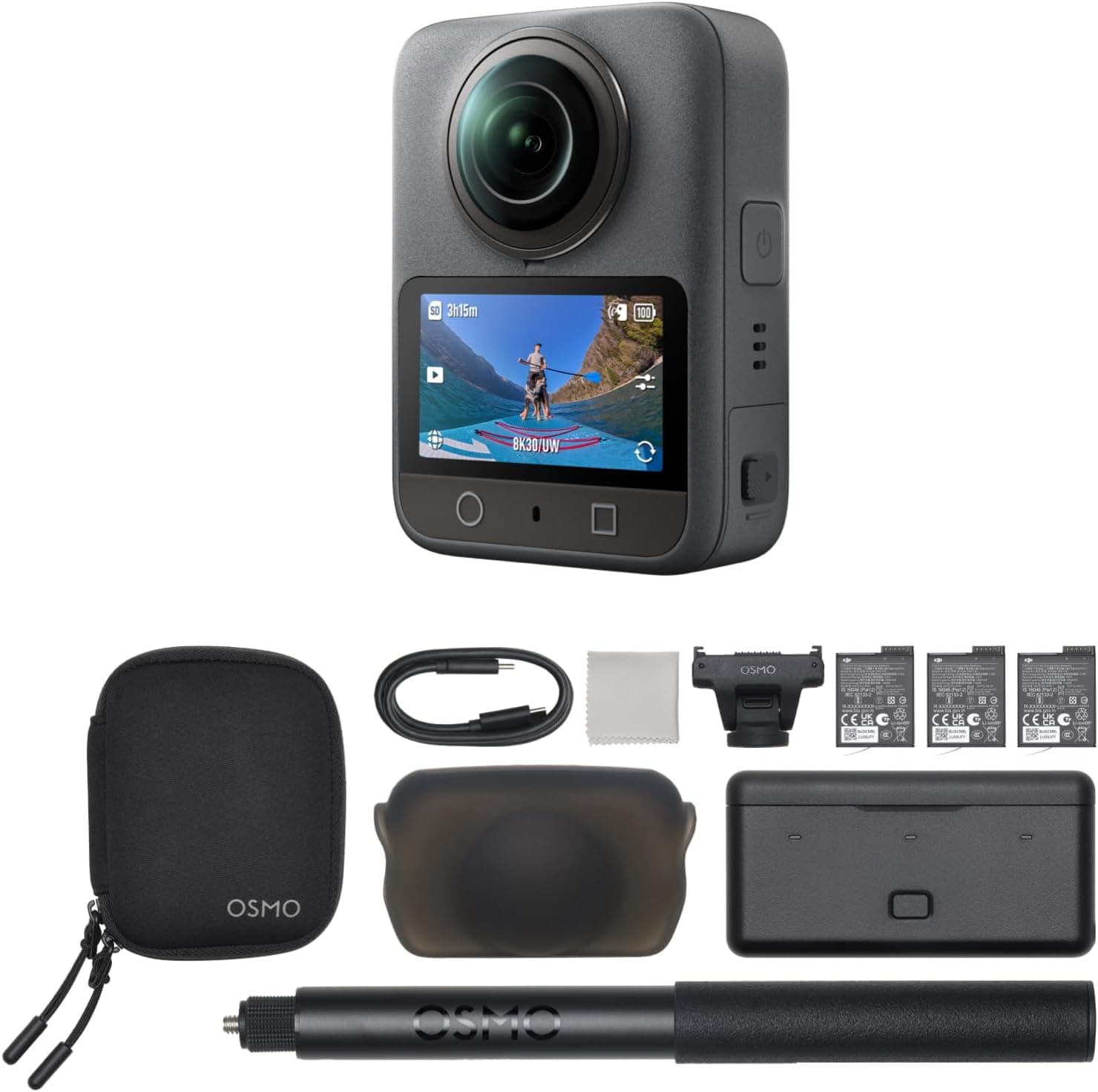 دوربین ۳۶۰ درجه DJI Osmo 360 Adventure Combo با تصویربرداری 1-Inch، ۳ باتری، فیلمبرداری 8K، نسخه امارات با گارانتی رسمی دوربین ۳۶۰ درجه DJI Osmo 360 Adventure Combo با تصویربرداری 1-Inch، ۳ باتری، فیلمبرداری 8K، نسخه امارات با گارانتی رسمی