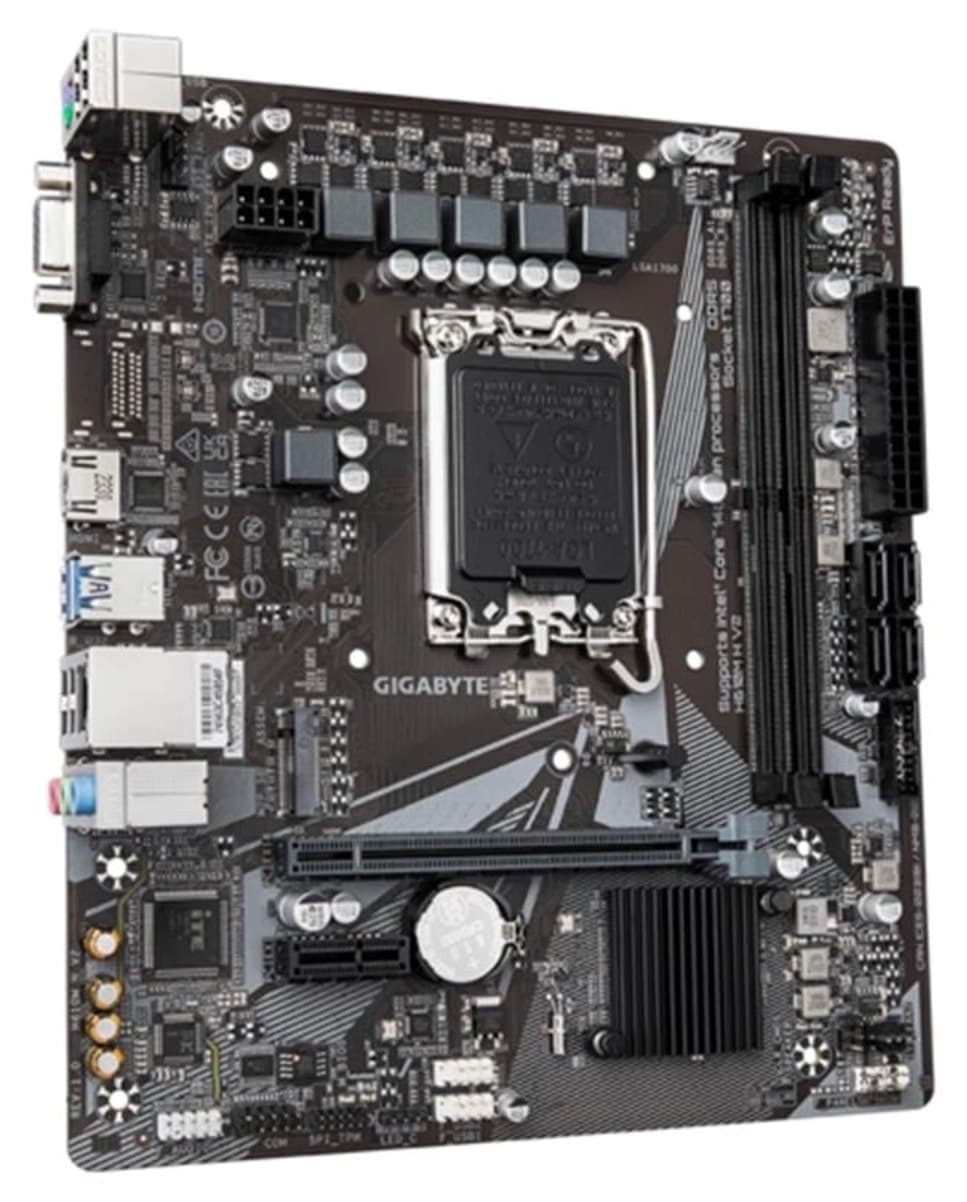 مادربرد Gigabyte مدل H610M-H-V2 با حافظه DDR5 و 5600MHz سوکت 1700p فرم فاکتور mATX مادربرد Gigabyte مدل H610M-H-V2 با حافظه DDR5 و 5600MHz سوکت 1700p فرم فاکتور mATX