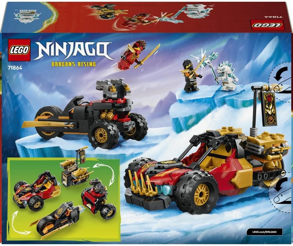 لگو NINJAGO خودروهای ترکیبی کای و کول مدل 71864 لگو NINJAGO خودروهای ترکیبی کای و کول مدل 71864