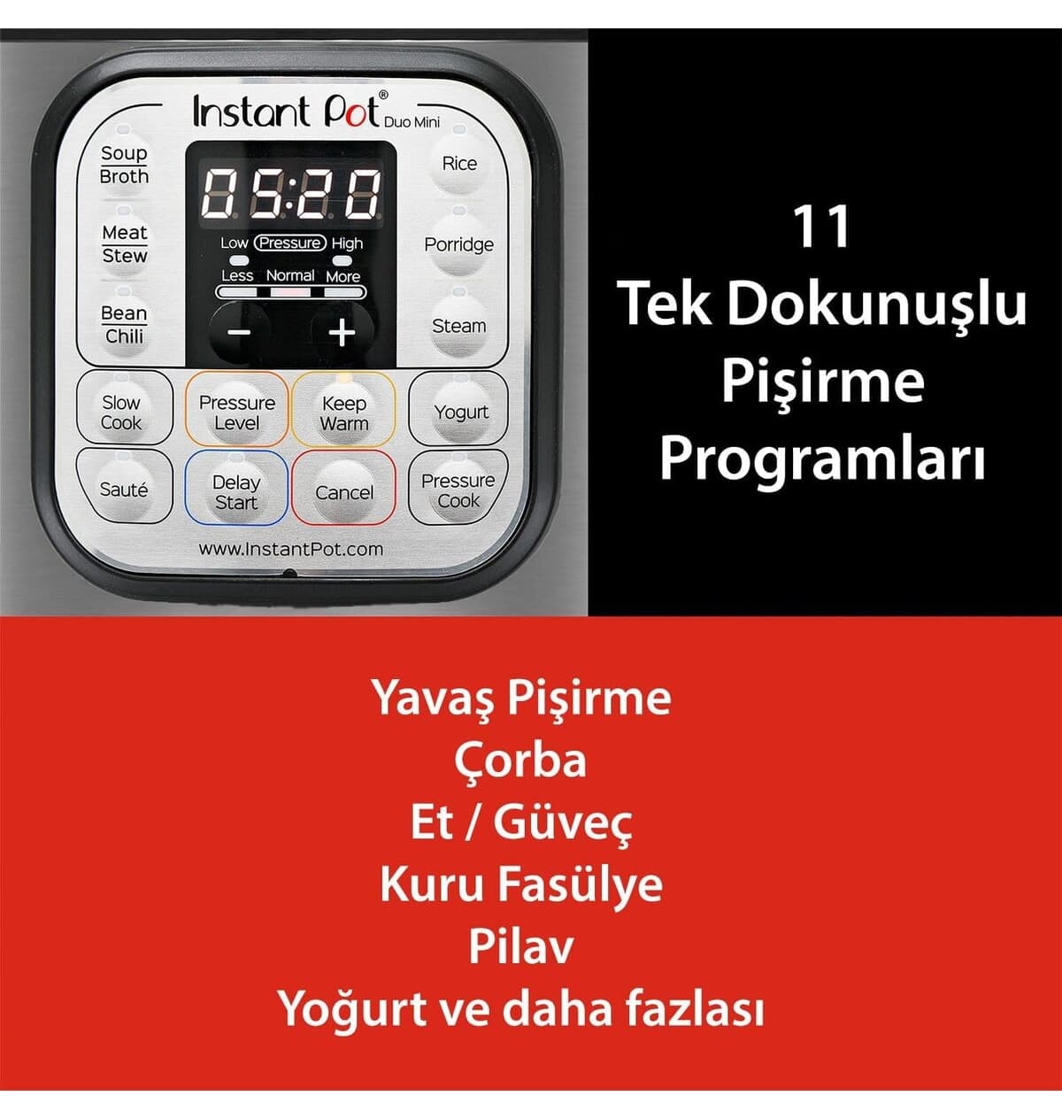 زودپز برقی چندکاره Instant Pot مدل Instant Duo Mini ظرف استیل 3 لیتری زودپز برقی چندکاره Instant Pot مدل Instant Duo Mini ظرف استیل 3 لیتری