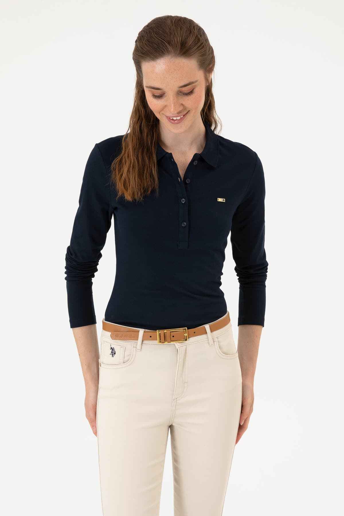 سویشرت یقه پولو زنانه U.S. Polo Assn. سرمهای ساده مدل 50313593-VR033 سویشرت یقه پولو زنانه U.S. Polo Assn. سرمهای ساده مدل 50313593-VR033