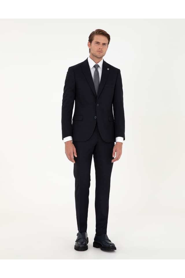 کت و شلوار مردانه Pierre Cardin پشمی سرمهای اکسترا اسلیم فیت مدل 50291976-VR033 کت و شلوار مردانه Pierre Cardin پشمی سرمهای اکسترا اسلیم فیت مدل 50291976-VR033