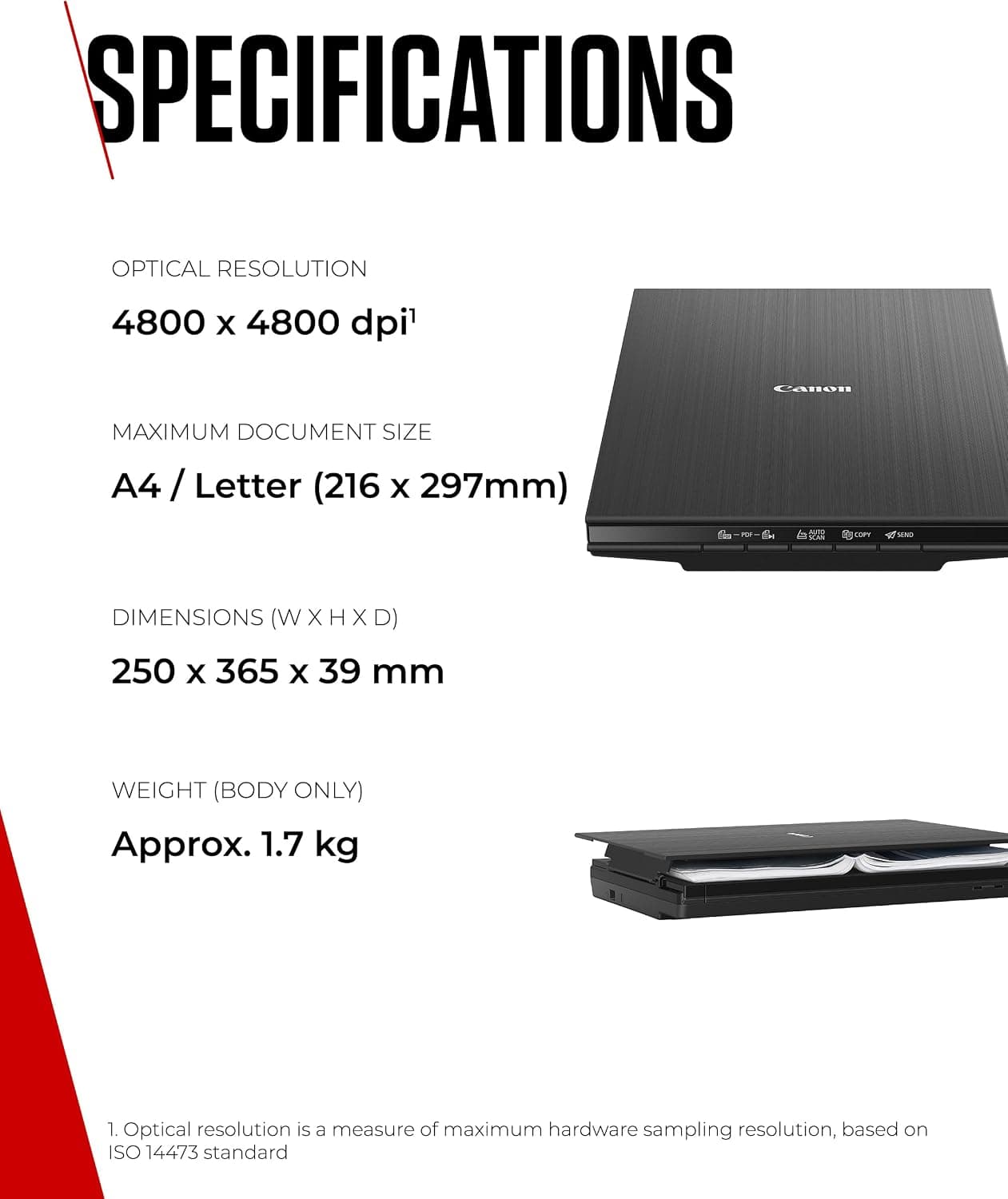 اسکنر تخت Canon CanoScan مشکی با رزولوشن 4.800 × 4.800 dpi مدل LiDE 400 اسکنر تخت Canon CanoScan مشکی با رزولوشن 4.800 × 4.800 dpi مدل LiDE 400