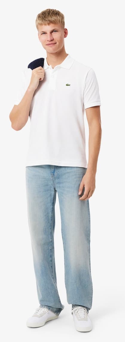 پولو شرت مردانه Lacoste فیت کلاسیک سفید مدل L.12.12 پولو شرت مردانه Lacoste فیت کلاسیک سفید مدل L.12.12