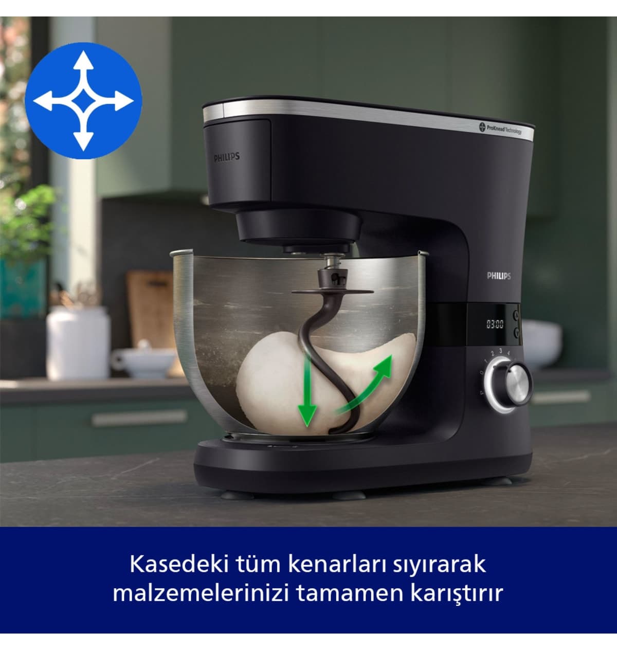 روبات آشپزخانه Philips سری 7000 5.5 لیتری 1000 وات ProKnead تایمر هوشمند مدل HR7962/21 روبات آشپزخانه Philips سری 7000 5.5 لیتری 1000 وات ProKnead تایمر هوشمند مدل HR7962/21