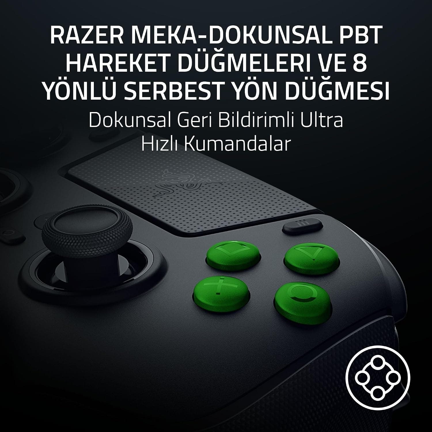 دسته بازی بیسیم PlayStation 5 و PC Razer Raiju V3 Pro با ۴ دکمه جداشدنی و ۲ ضربهگیر پنجهای مشکی دسته بازی بیسیم PlayStation 5 و PC Razer Raiju V3 Pro با ۴ دکمه جداشدنی و ۲ ضربهگیر پنجهای مشکی