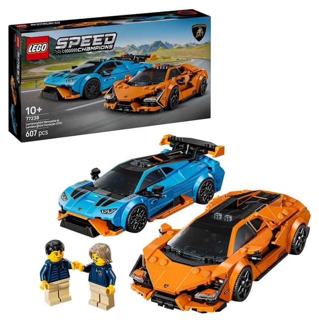 لگو 77238 Speed Champions Lamborghini Revuelto ساختنی ۱۰ سال به بالا & Huracán STO لگو 77238 Speed Champions Lamborghini Revuelto ساختنی ۱۰ سال به بالا & Huracán STO