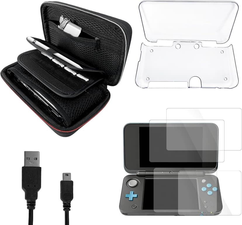 کیت لوازم جانبی 5 در 1 JDGPOKOO برای Nintendo New 2DS XL/LL کیت لوازم جانبی 5 در 1 JDGPOKOO برای Nintendo New 2DS XL/LL