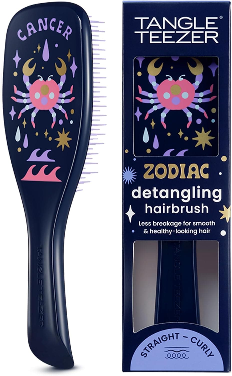 شانه باز کننده مو Tangle Teezer برای موهای صاف و فر The Ultimate Detangler Zodiac Cancer شانه باز کننده مو Tangle Teezer برای موهای صاف و فر The Ultimate Detangler Zodiac Cancer