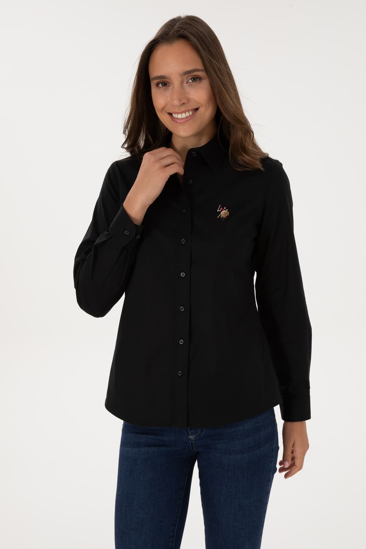 پیراهن زنانه U.S. Polo Assn. مشکی آستین بلند بیسیک مدل 50308038-VR046 پیراهن زنانه U.S. Polo Assn. مشکی آستین بلند بیسیک مدل 50308038-VR046