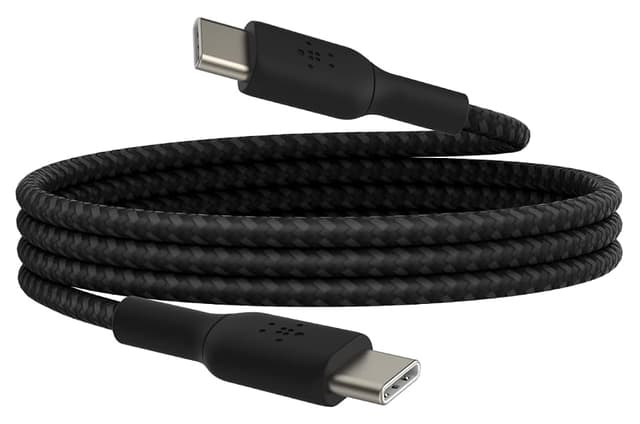 کابل شارژ سریع USB-C بافته Belkin، 1 Metre، مشکی کابل شارژ سریع USB-C بافته Belkin، 1 Metre، مشکی