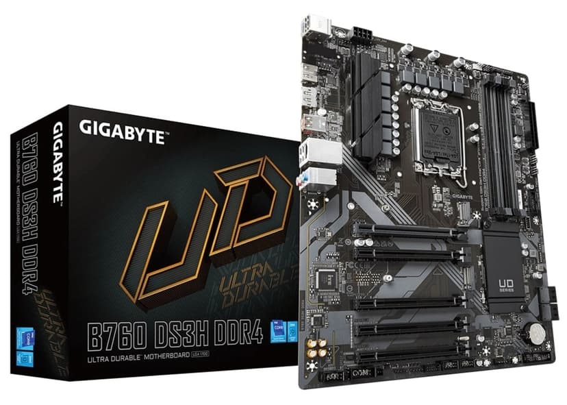 مادربرد Gigabyte DDR4 با خروجی DP و HDMI فرم فاکتور ATX 1700P مدل B760 DS3H مادربرد Gigabyte DDR4 با خروجی DP و HDMI فرم فاکتور ATX 1700P مدل B760 DS3H