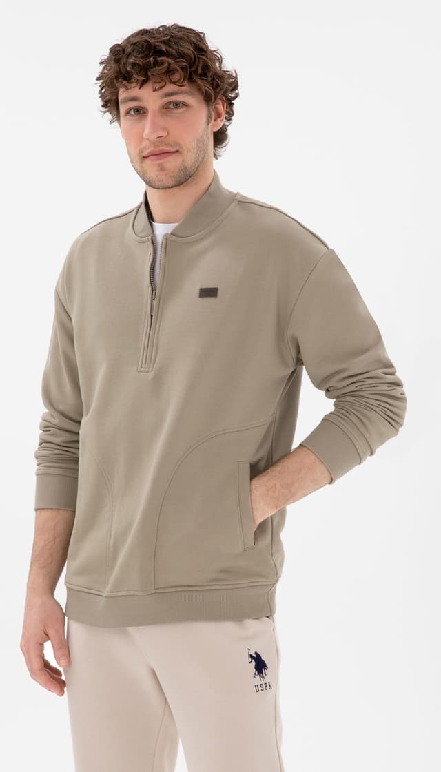 سویشرت مردانه U.S. Polo Assn. خاکی روشن مدل 50293380-VR183 سویشرت مردانه U.S. Polo Assn. خاکی روشن مدل 50293380-VR183