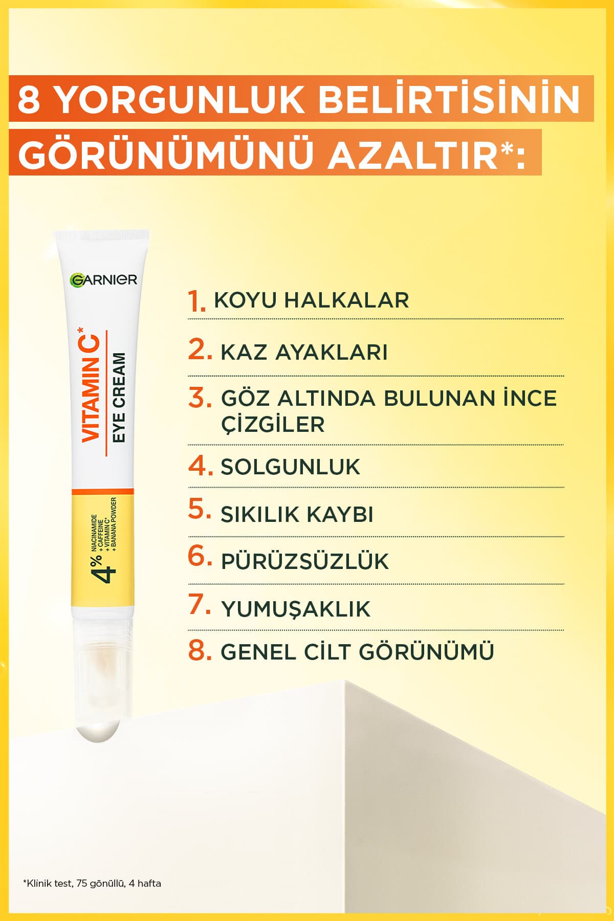 کرم دور چشم Garnier ویتامین C روشنکننده با نیاسینآمید و کافئین 15ml کرم دور چشم Garnier ویتامین C روشنکننده با نیاسینآمید و کافئین 15ml