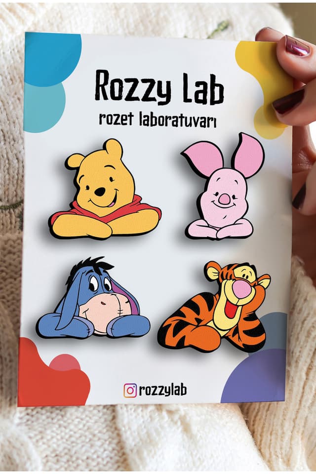 ست ۴تکه پین Rozzy Lab طرح Winnie The Pooh مدل Piglet Tigger Too Tiger Eeyore ست ۴تکه پین Rozzy Lab طرح Winnie The Pooh مدل Piglet Tigger Too Tiger Eeyore