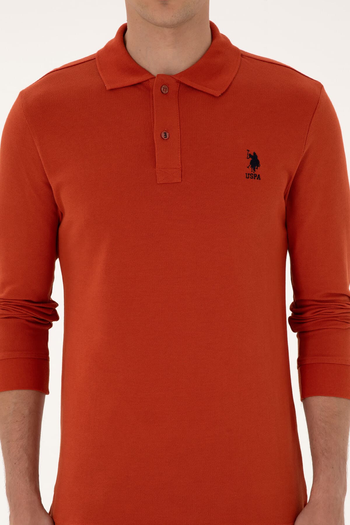 سویشرت مردانه U.S. Polo Assn. فیت معمولی یقه پولو قرمز آجری بیسیک مدل 50307757-VR031 سویشرت مردانه U.S. Polo Assn. فیت معمولی یقه پولو قرمز آجری بیسیک مدل 50307757-VR031