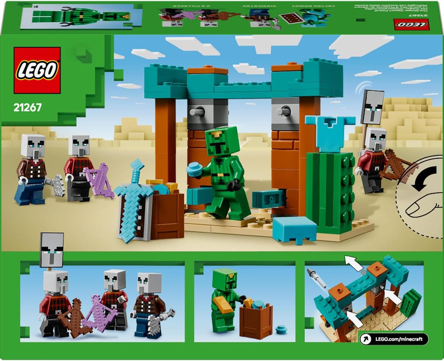 لگو Minecraft گشت صحرایی روستایی سرگردان مدل 21267 لگو Minecraft گشت صحرایی روستایی سرگردان مدل 21267