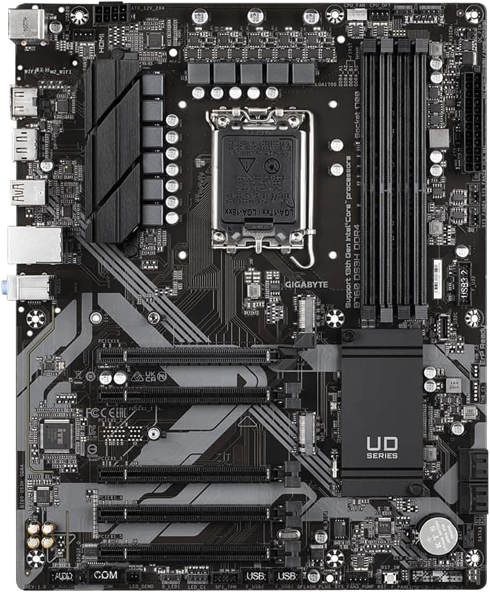 مادربرد GIGABYTE مدل B760 DS3H با سوکت LGA1700 و حافظه DDR4 ATX مادربرد GIGABYTE مدل B760 DS3H با سوکت LGA1700 و حافظه DDR4 ATX