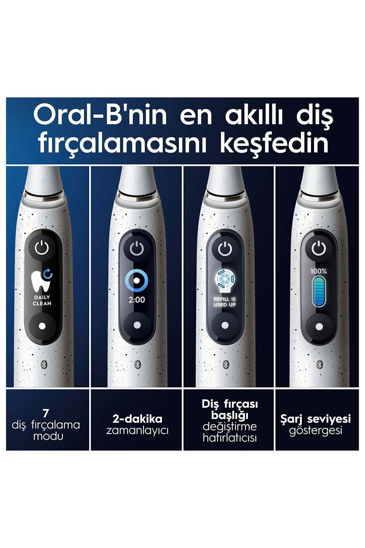 مسواک شارژی Oral-B سفید غبار ستارهای مدل iO 10 مسواک شارژی Oral-B سفید غبار ستارهای مدل iO 10