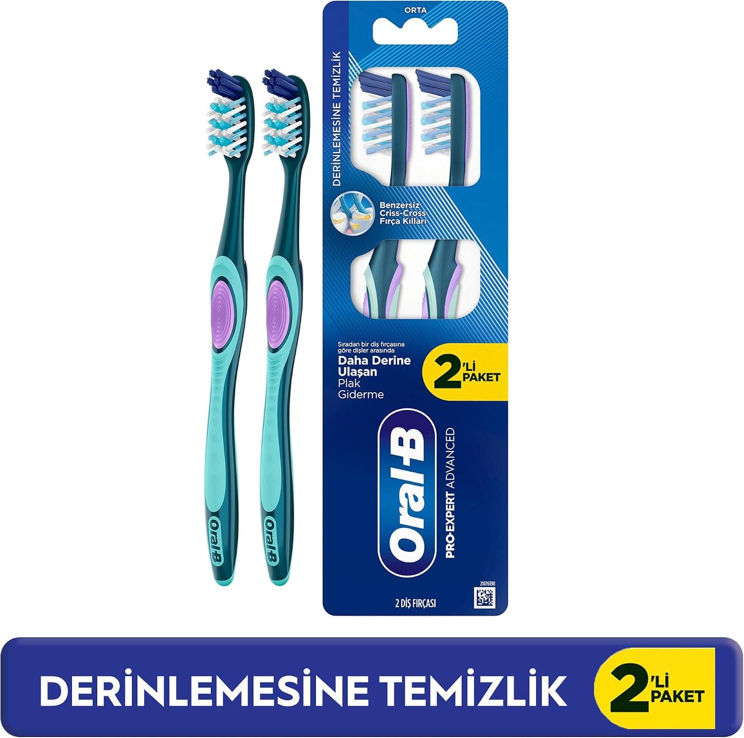 مسواک Oral-B Pro-Expert Advanced با پاککنندگی عمیق و برس با سختی متوسط، 2 عدد مسواک Oral-B Pro-Expert Advanced با پاککنندگی عمیق و برس با سختی متوسط، 2 عدد