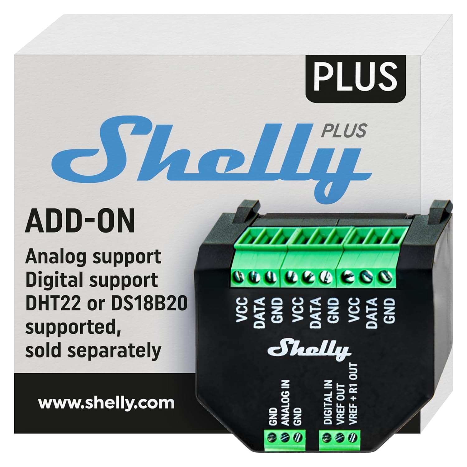 افزودنی Shelly Plus Add-On افزودنی Shelly Plus Add-On