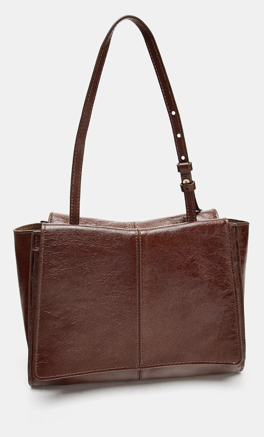 کیف توت زنانه Zara چرمی مینی دو جیبه قهوهای مدل Z1 کیف توت زنانه Zara چرمی مینی دو جیبه قهوهای مدل Z1