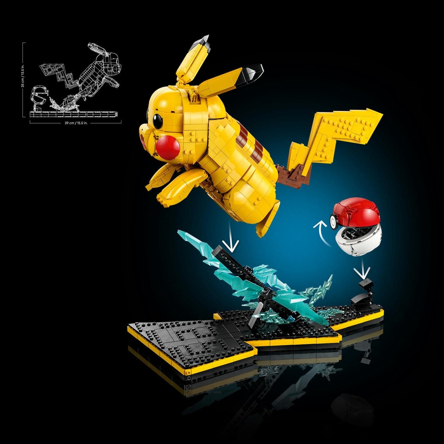 مدل ساخت مجموعۀ دکوری LEGO Pokémon Pikachu و Poké Topu 72152 با ایستگاه قابل تنظیم برای بزرگسالان، 2050 پارچه مدل ساخت مجموعۀ دکوری LEGO Pokémon Pikachu و Poké Topu 72152 با ایستگاه قابل تنظیم برای بزرگسالان، 2050 پارچه