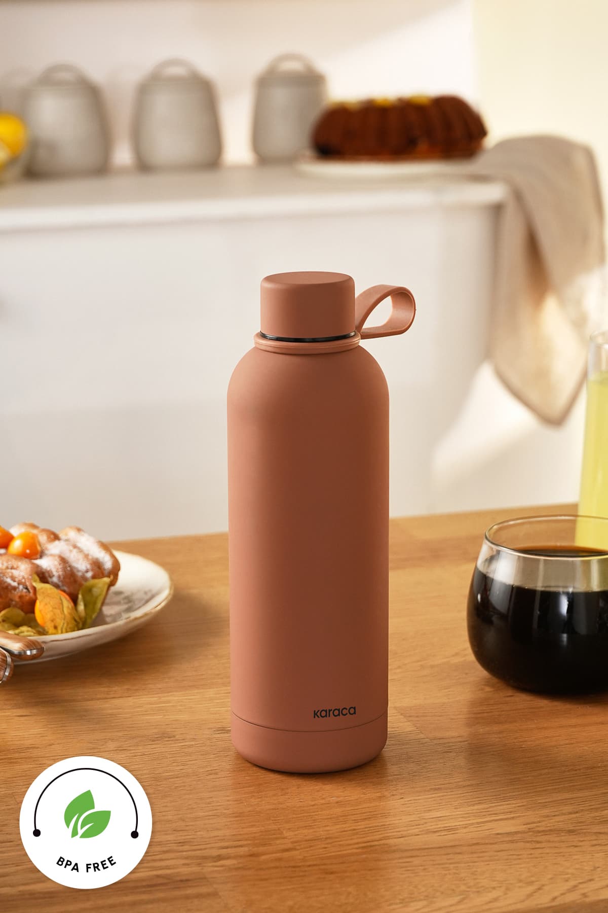 فلاسک استیل ضدنشت Karaca Aly Soft Touch 500 ml به رنگ موکا موس فلاسک استیل ضدنشت Karaca Aly Soft Touch 500 ml به رنگ موکا موس