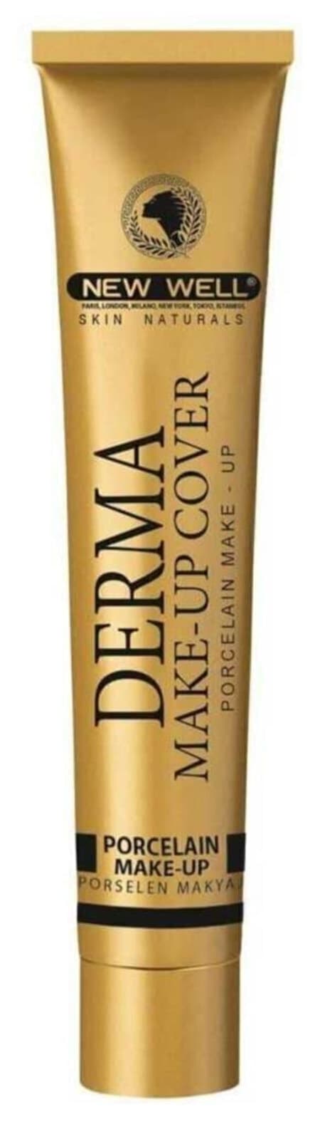 فاندیشن پوشاننده New Well Derma Make Up Cover رنگ 02 برنزی 30 ml فاندیشن پوشاننده New Well Derma Make Up Cover رنگ 02 برنزی 30 ml