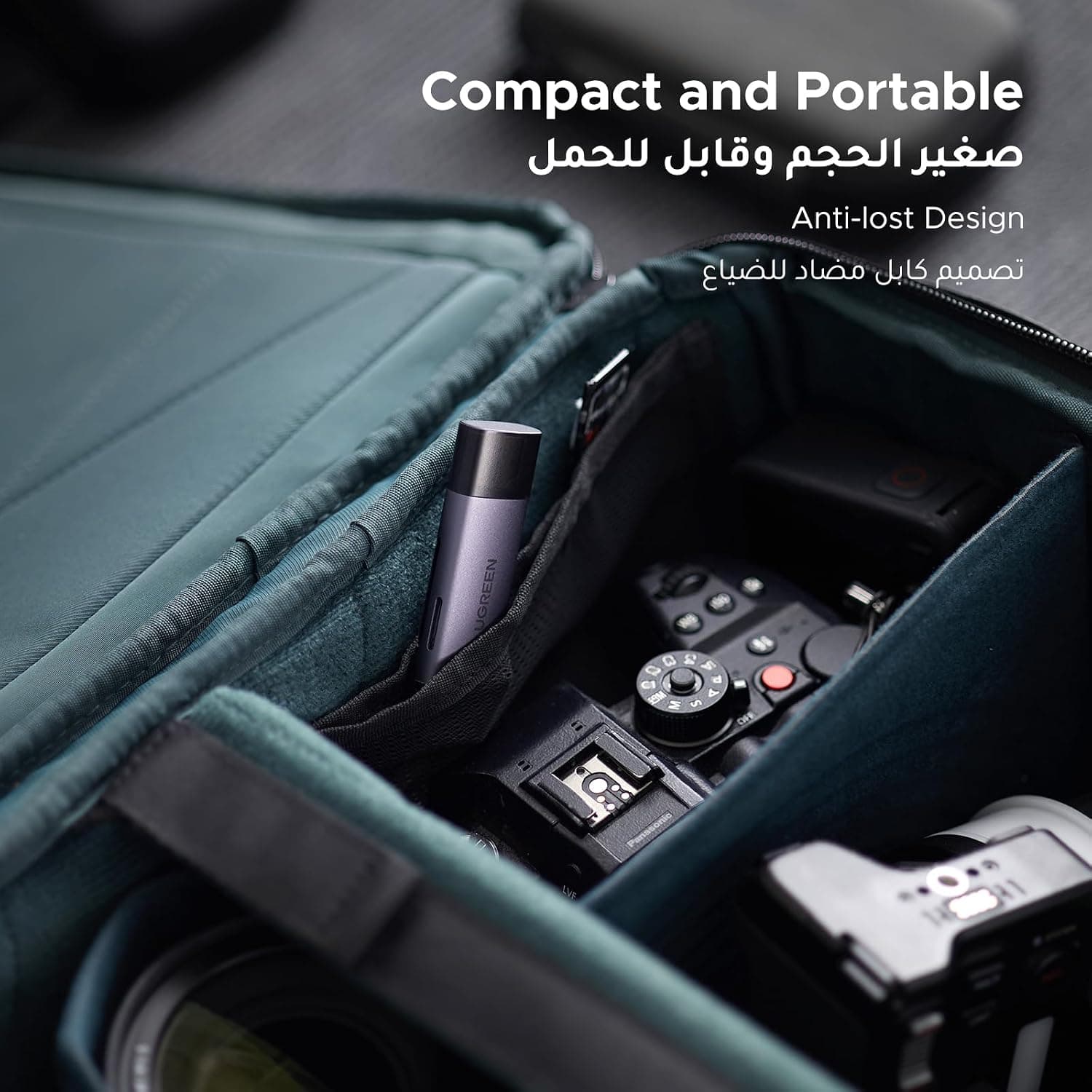 کارتخوان کارت حافظه UGREEN دوشیاره USB 3.0/USB C OTG سازگار با iPhone 17 Series، MacBook Pro، M1 M2 Mac Air، iPad، Surface، Dell XPS، Samsung و Huawei کارتخوان کارت حافظه UGREEN دوشیاره USB 3.0/USB C OTG سازگار با iPhone 17 Series، MacBook Pro، M1 M2 Mac Air، iPad، Surface، Dell XPS، Samsung و Huawei